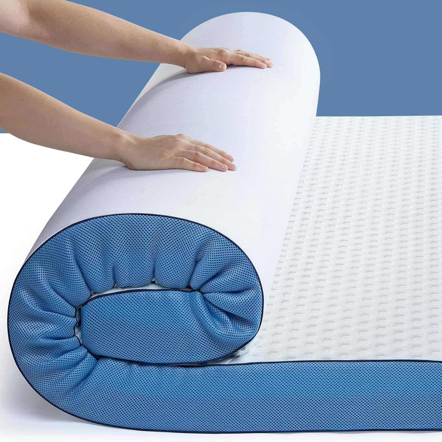 PerleCare firm dual-layer gel and bamboo charcoal memory foam topper